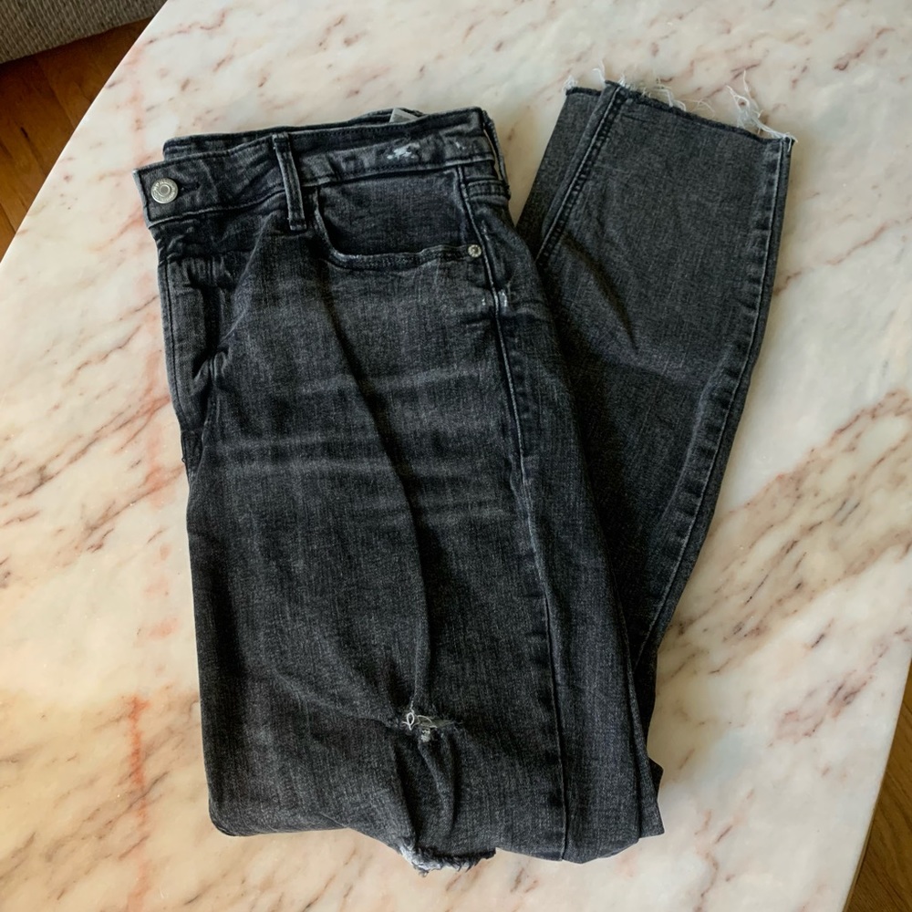 Light Black High-Waist Rockstar Skinny Jeans_14